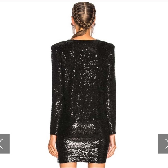 IRO Nobila Black Sequin Cocktail Dress Size 38 / 6 - Picture 2 of 15